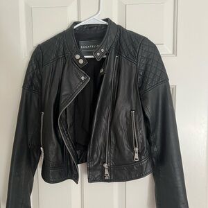 Bagatelle Quilted Black Leather Jacket
